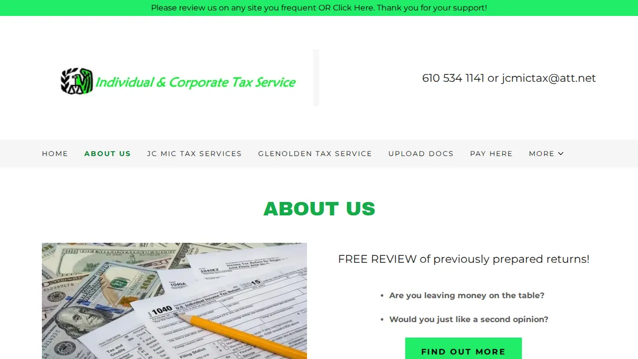 Glenolden Tax Services page