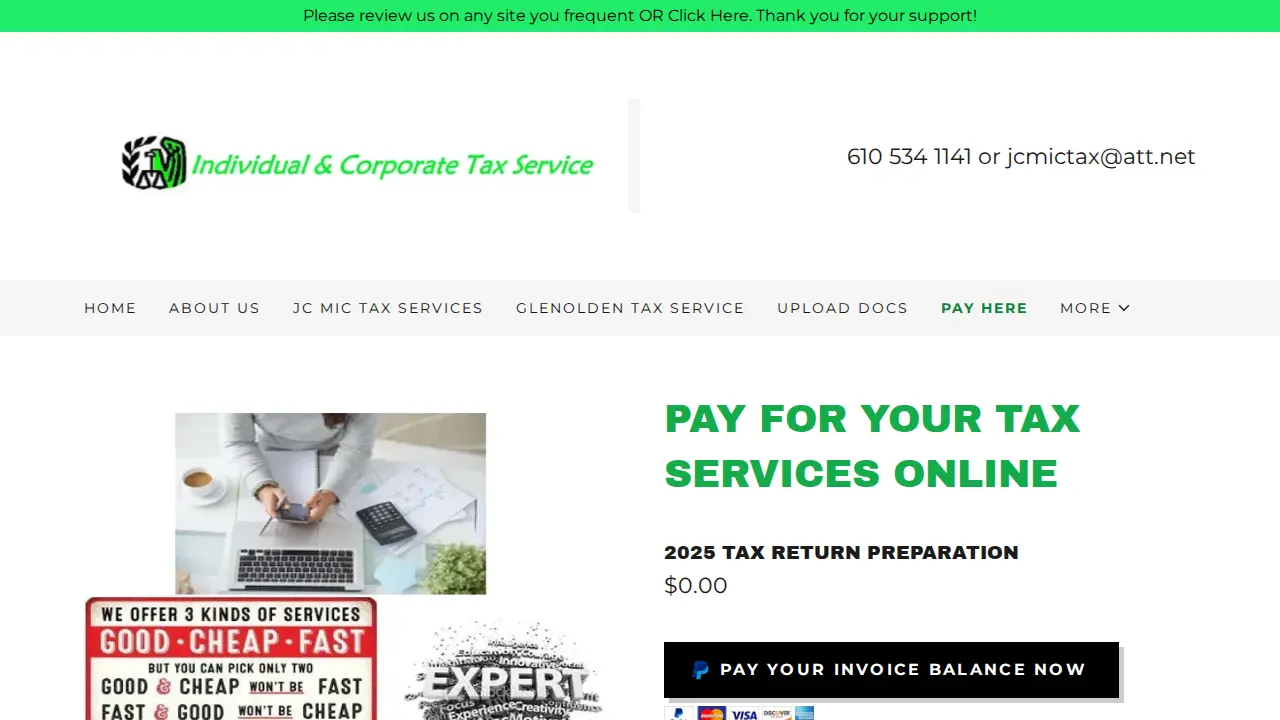 Glenolden Tax Services page