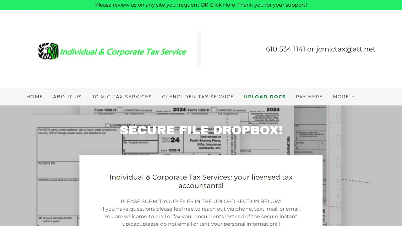 Glenolden Tax Services page