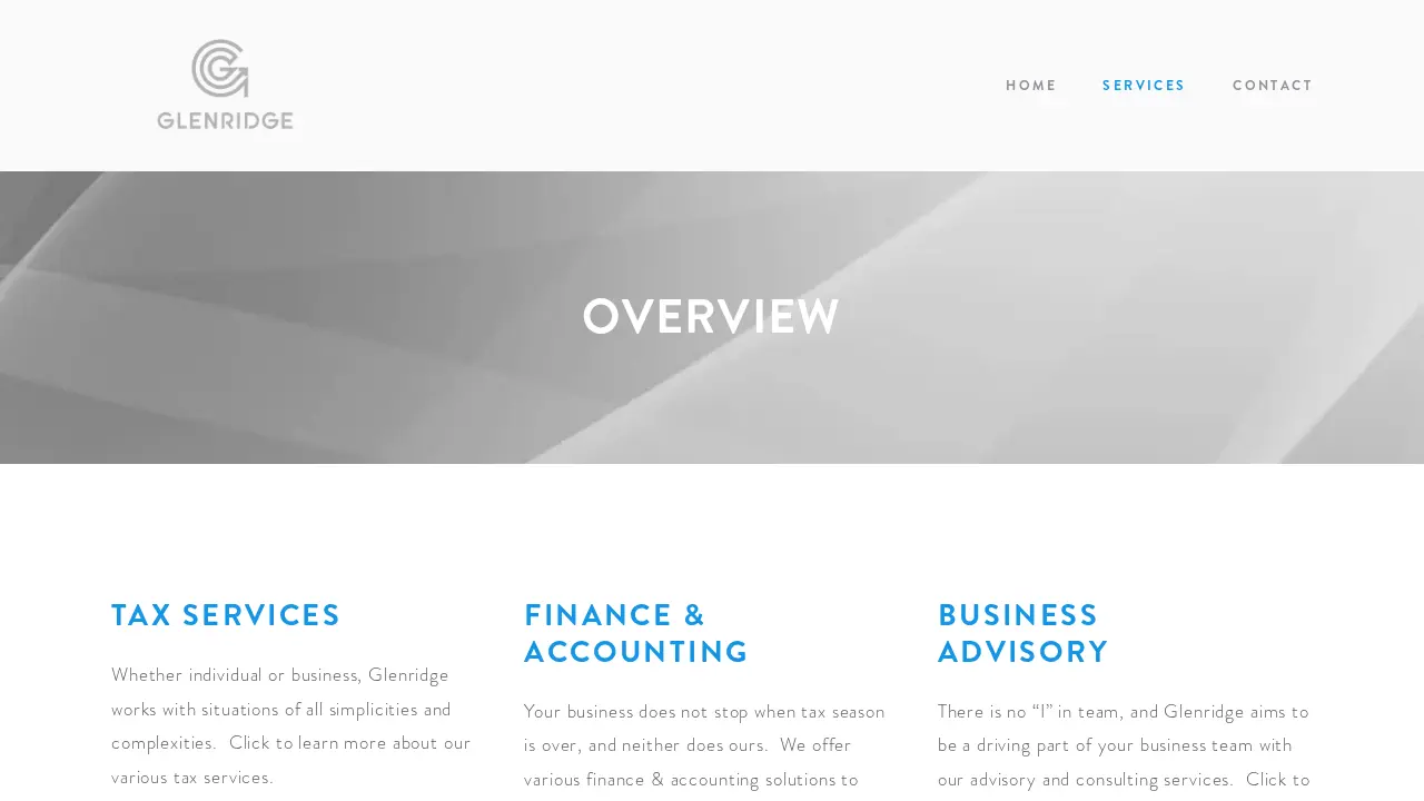 Glenridge Tax Services page