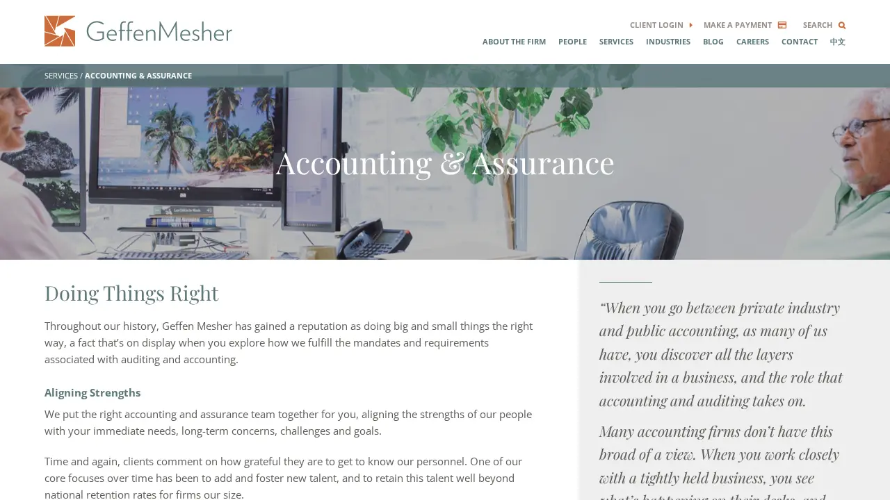 Geffen Mesher & Co. - Vancouver page