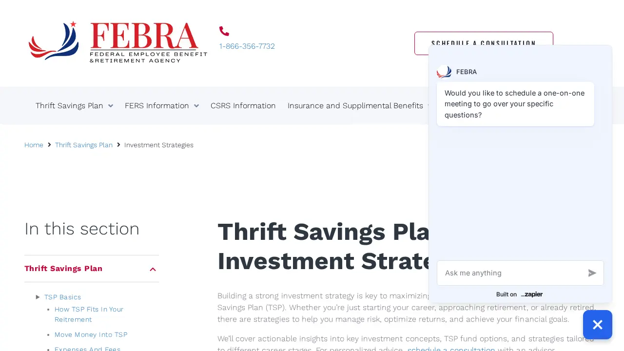 Federal Employee Benefit & Retirement Agency page