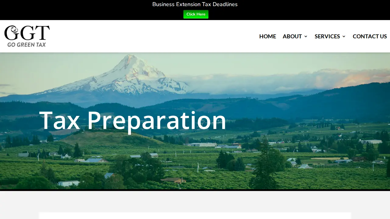 Go Green Tax page