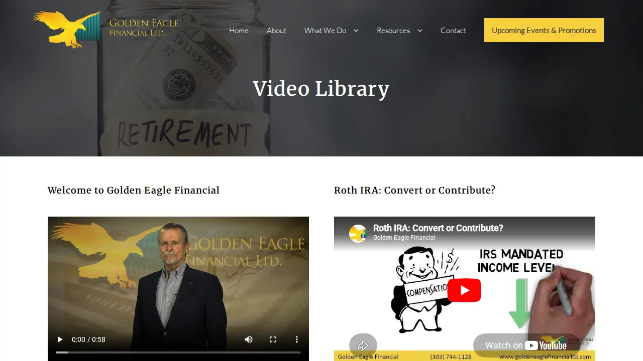 Golden Eagle Financial, Ltd. page