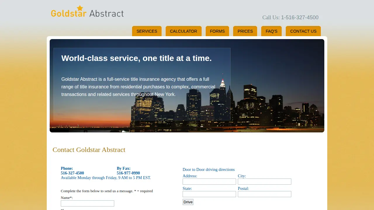 Gold Star Abstract page