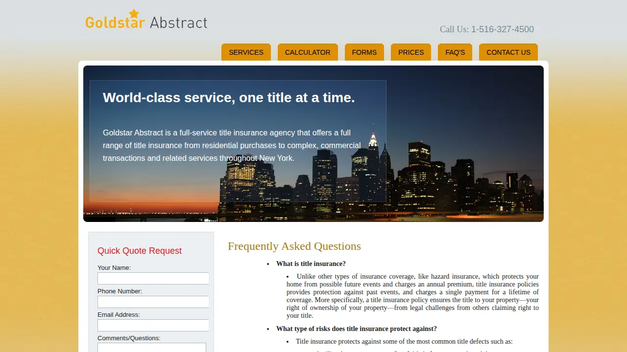 Gold Star Abstract page