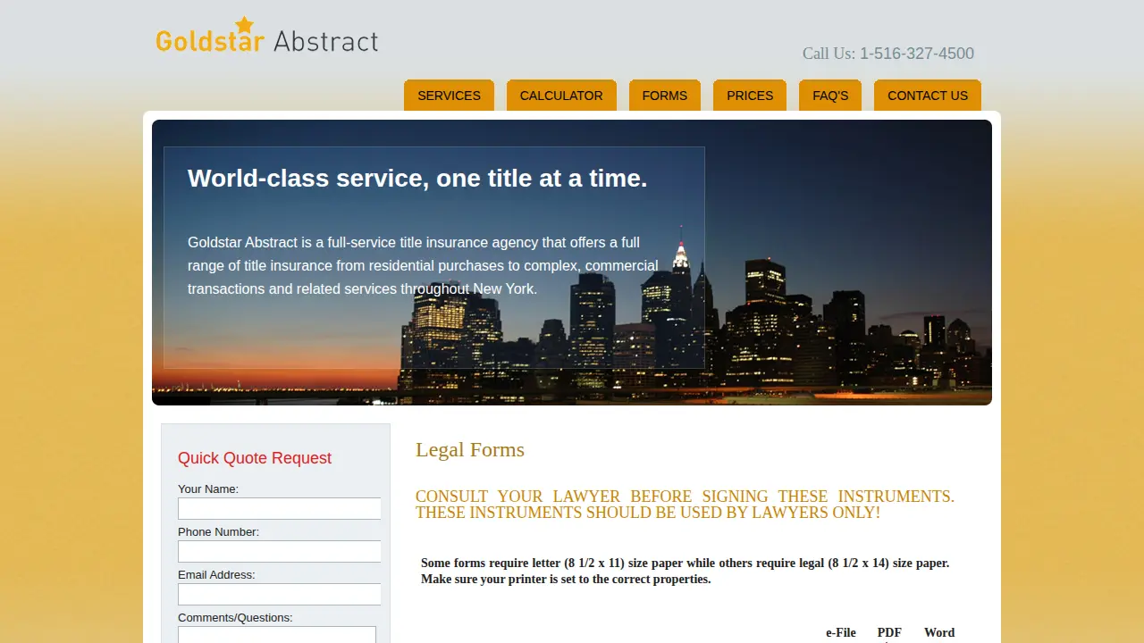 Gold Star Abstract page