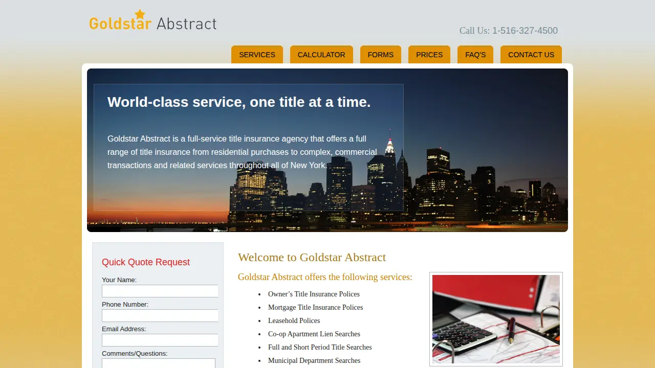 Gold Star Abstract page
