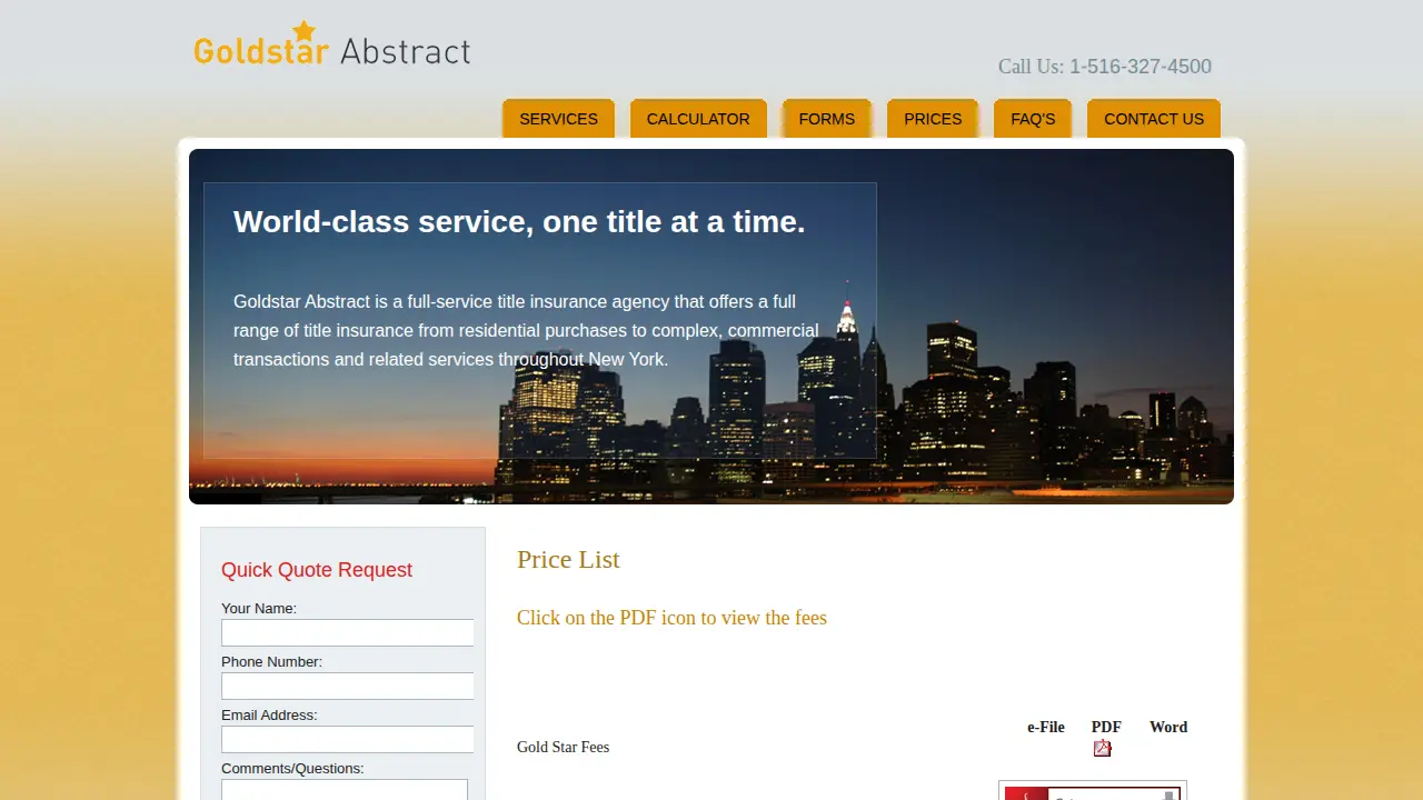 Gold Star Abstract page