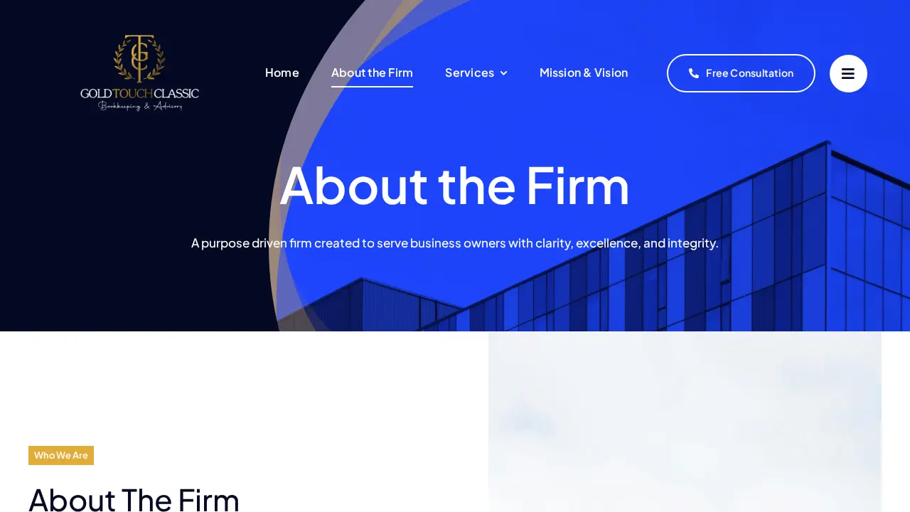 Gold Touch Classic Bookkeeping & Advisory page