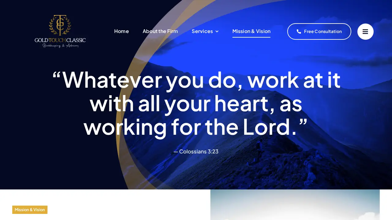 Gold Touch Classic Bookkeeping & Advisory page