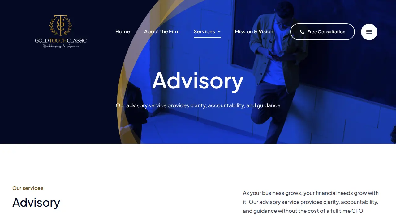 Gold Touch Classic Bookkeeping & Advisory page