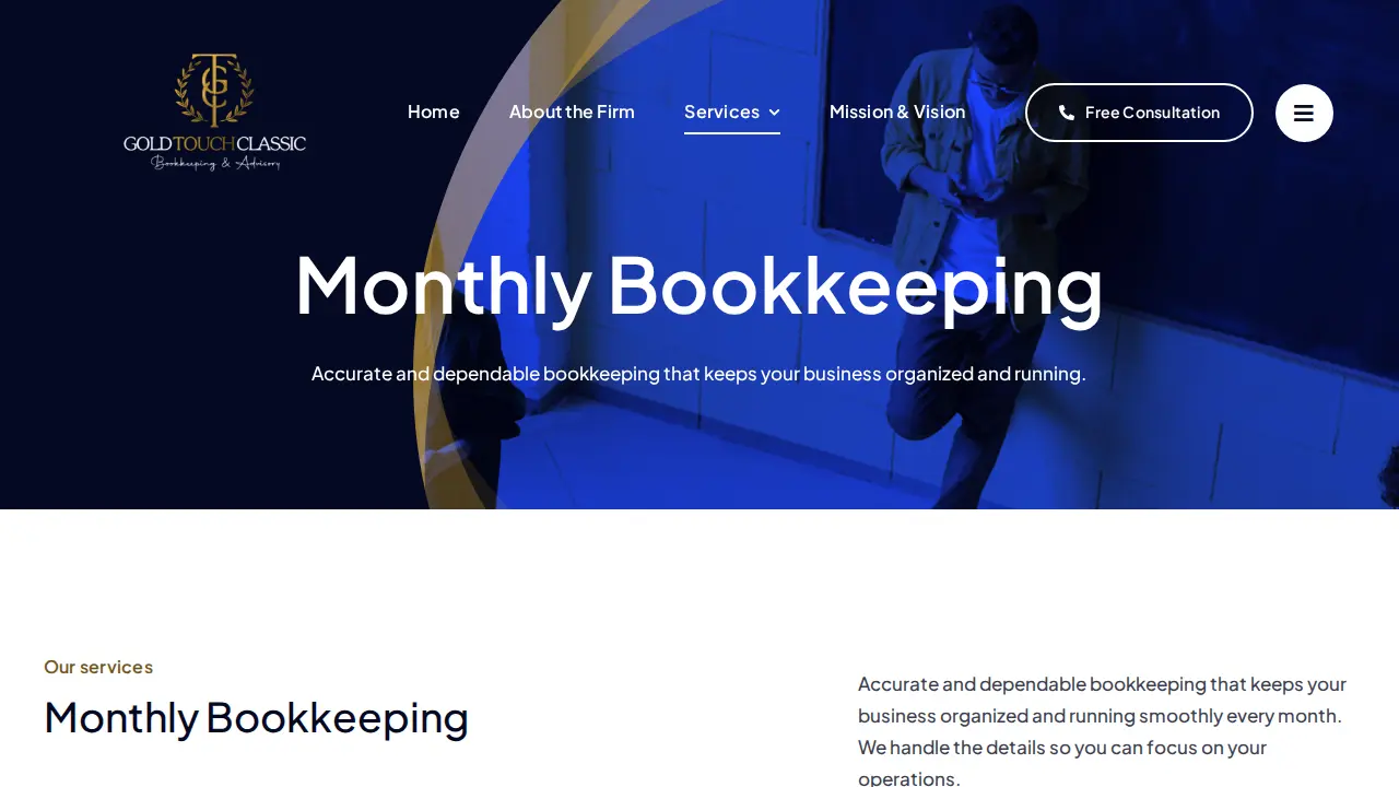 Gold Touch Classic Bookkeeping & Advisory page