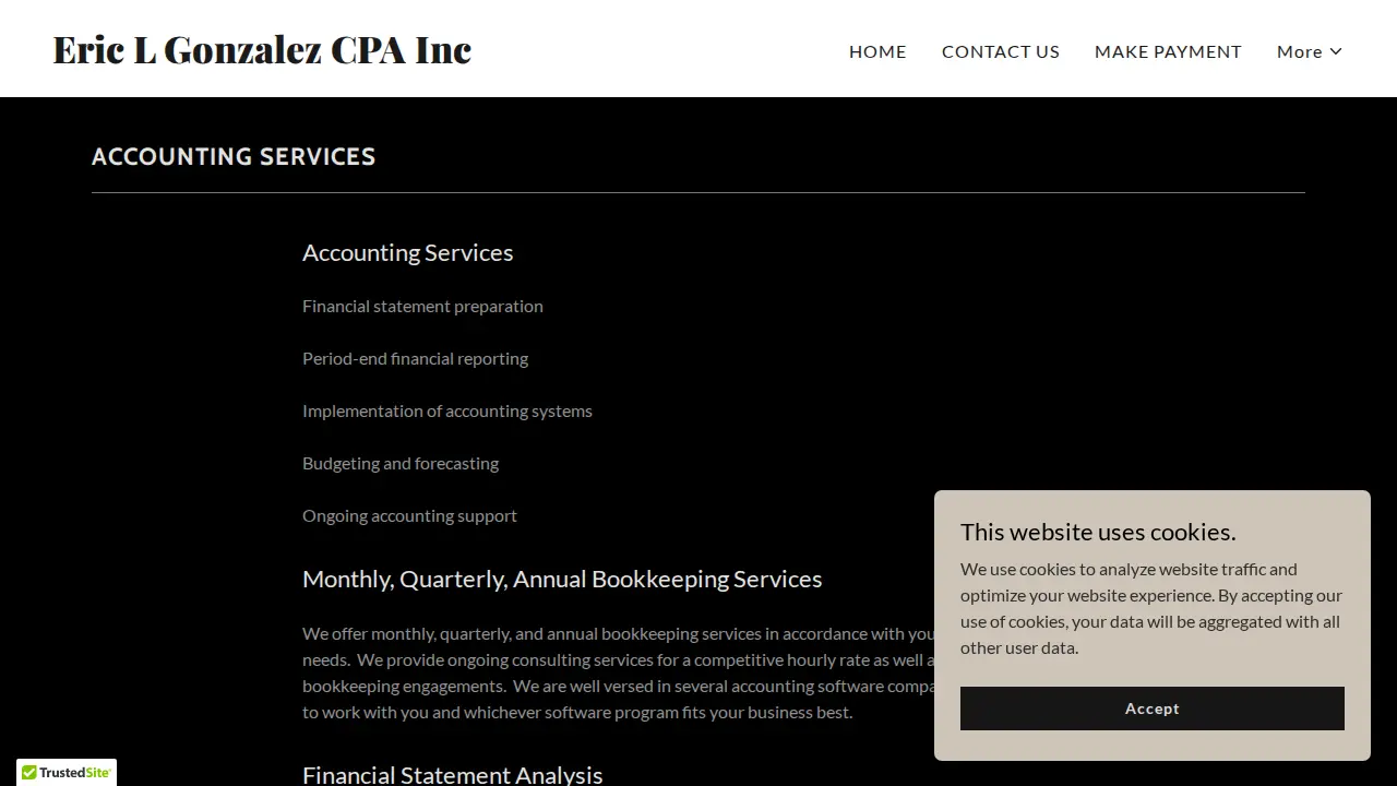 Eric L Gonzalez CPA Inc page