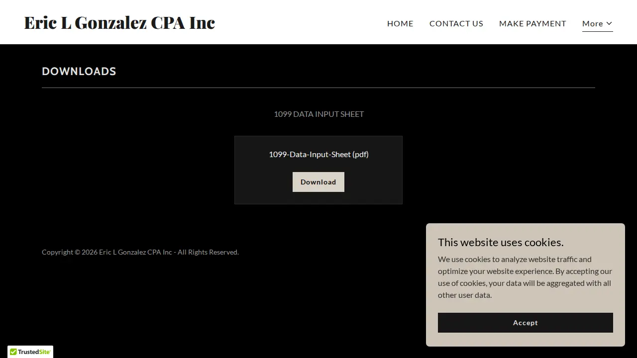 Eric L Gonzalez CPA Inc page