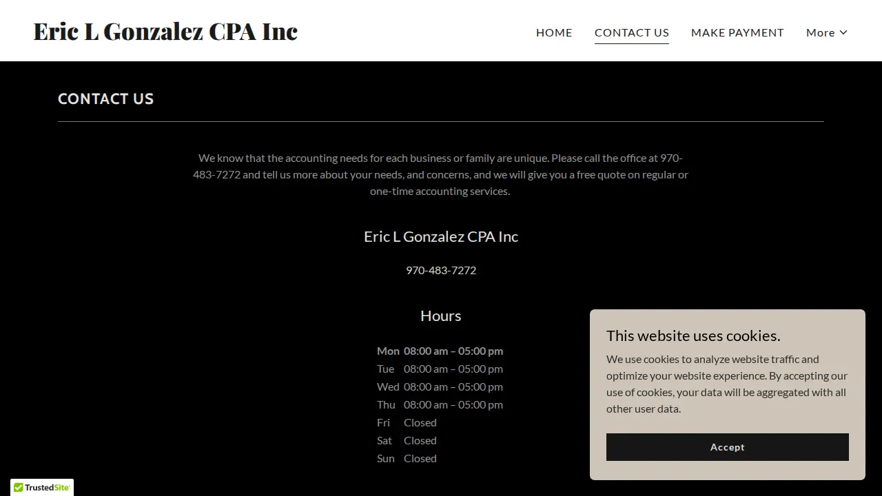 Eric L Gonzalez CPA Inc page