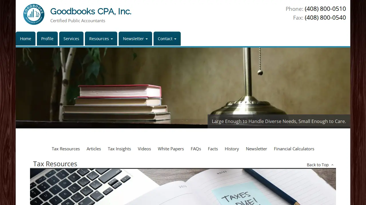 GoodBooks CPA Inc page