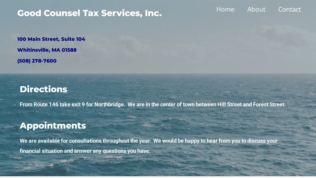 Good Counsel Tax Services, Inc. page