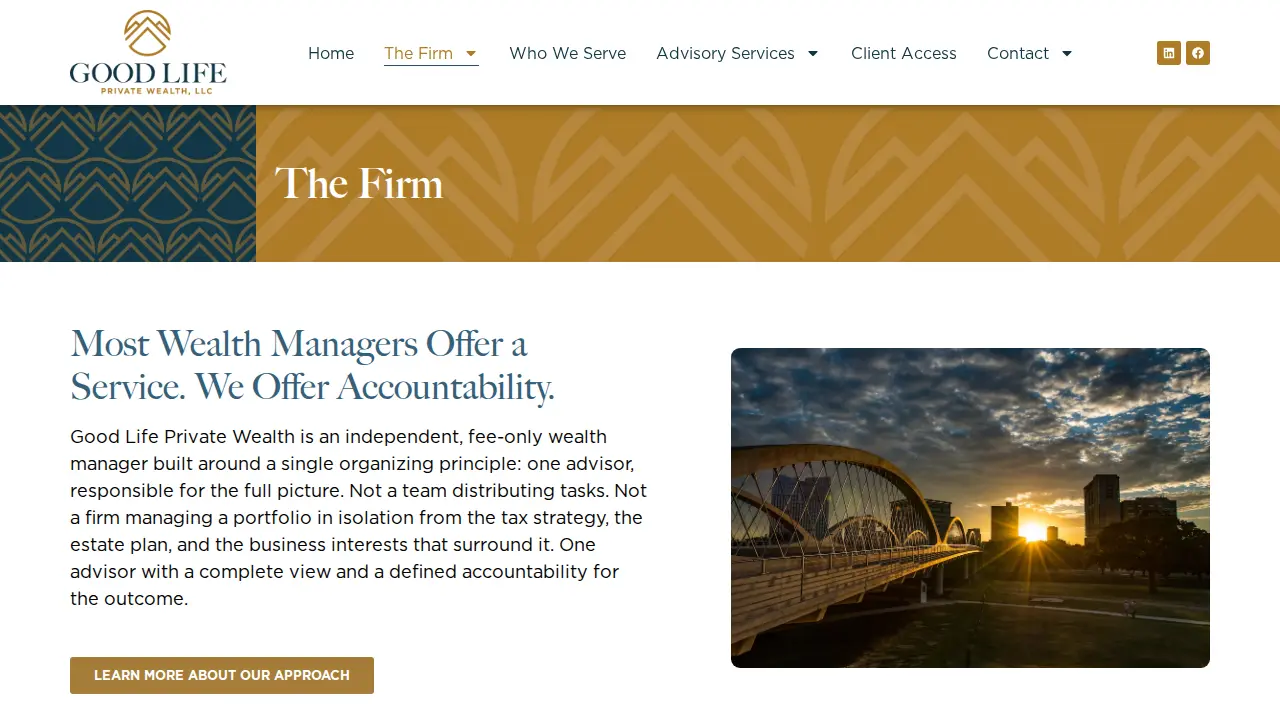 Good Life Private Wealth page