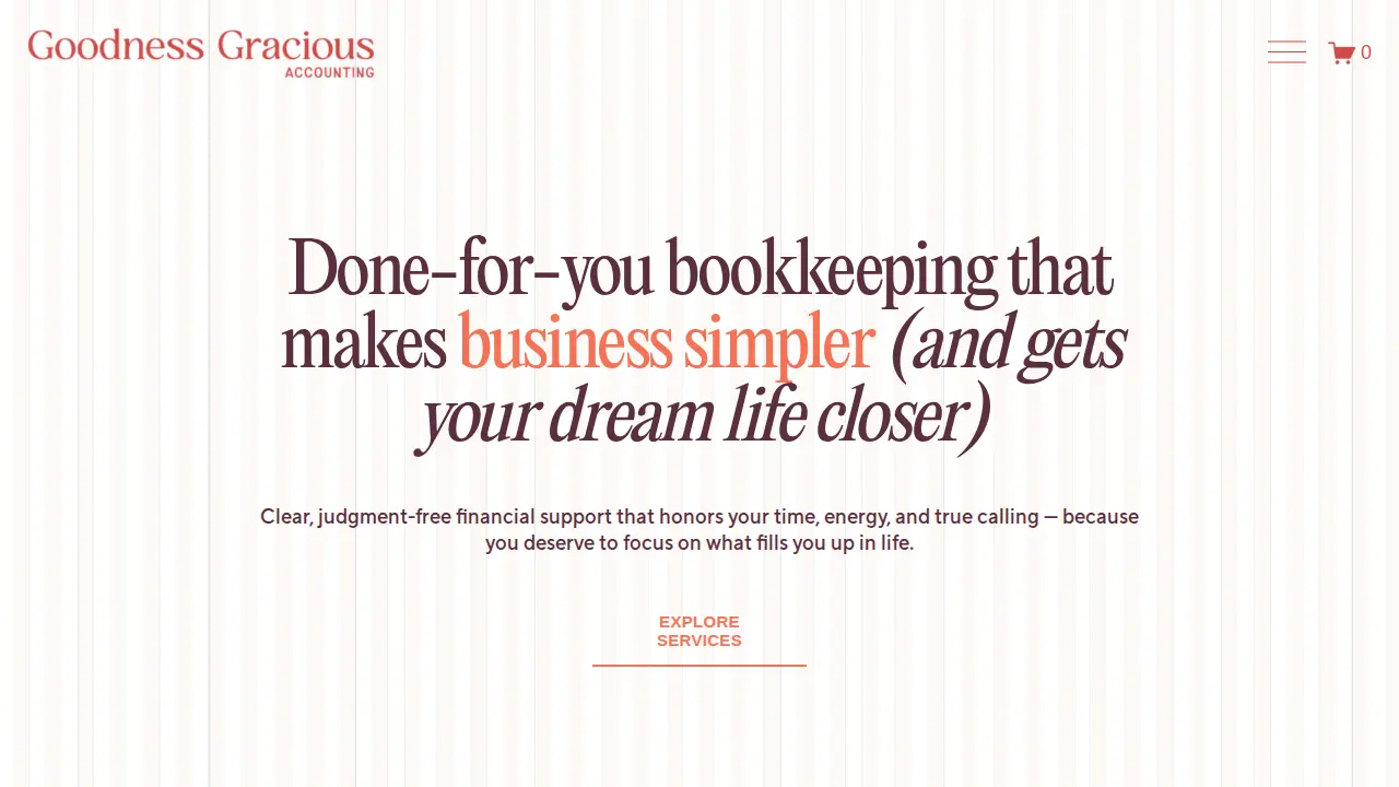 Goodness Gracious Accounting page