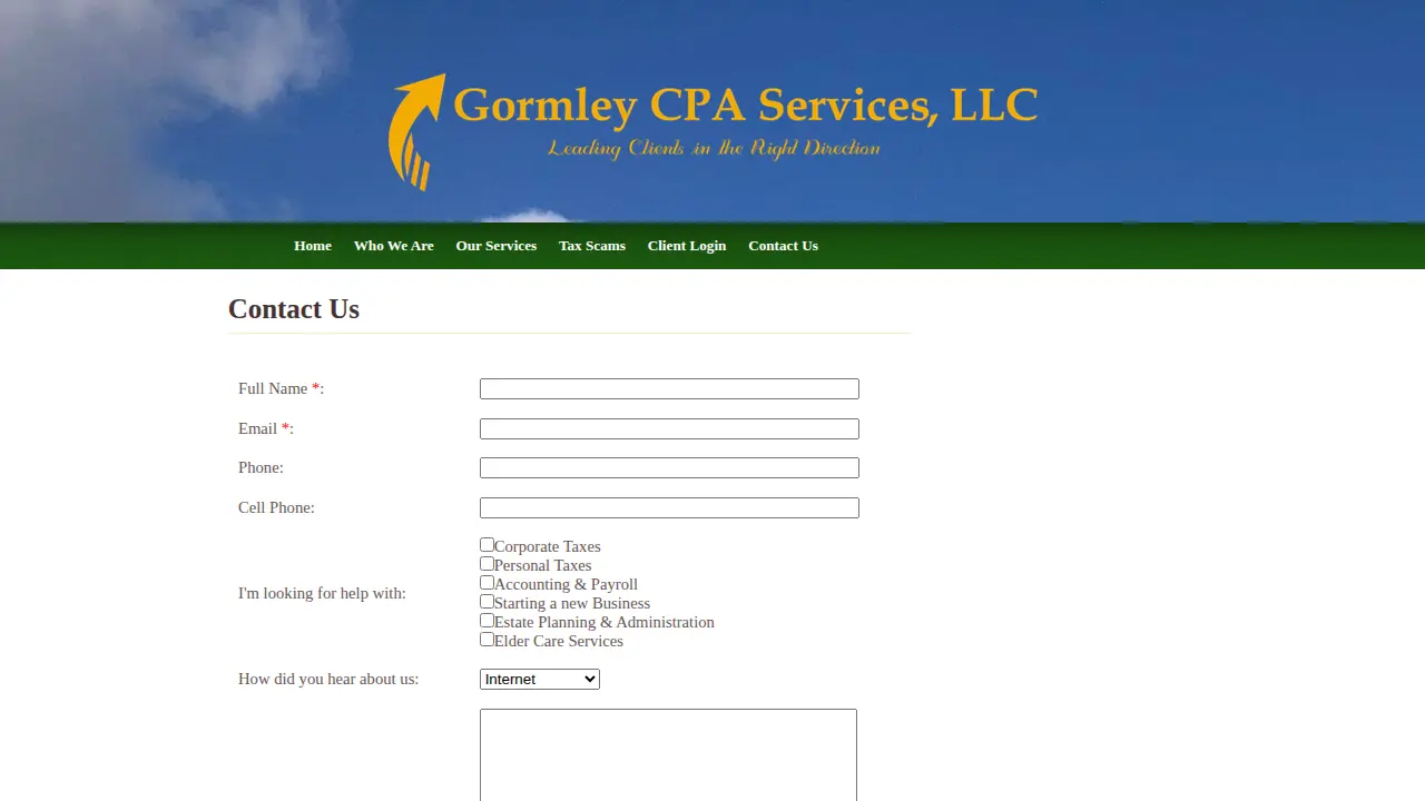 Gormley CPA Services LLC page