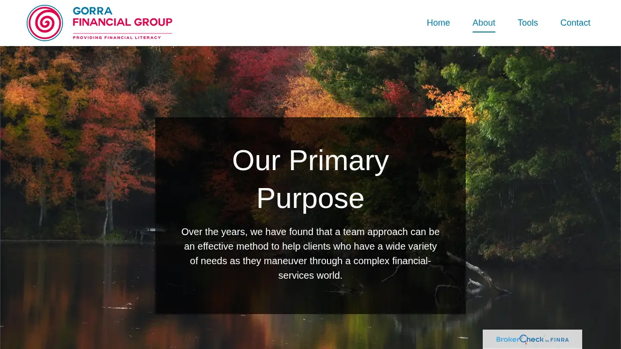Gorra Financial Group page