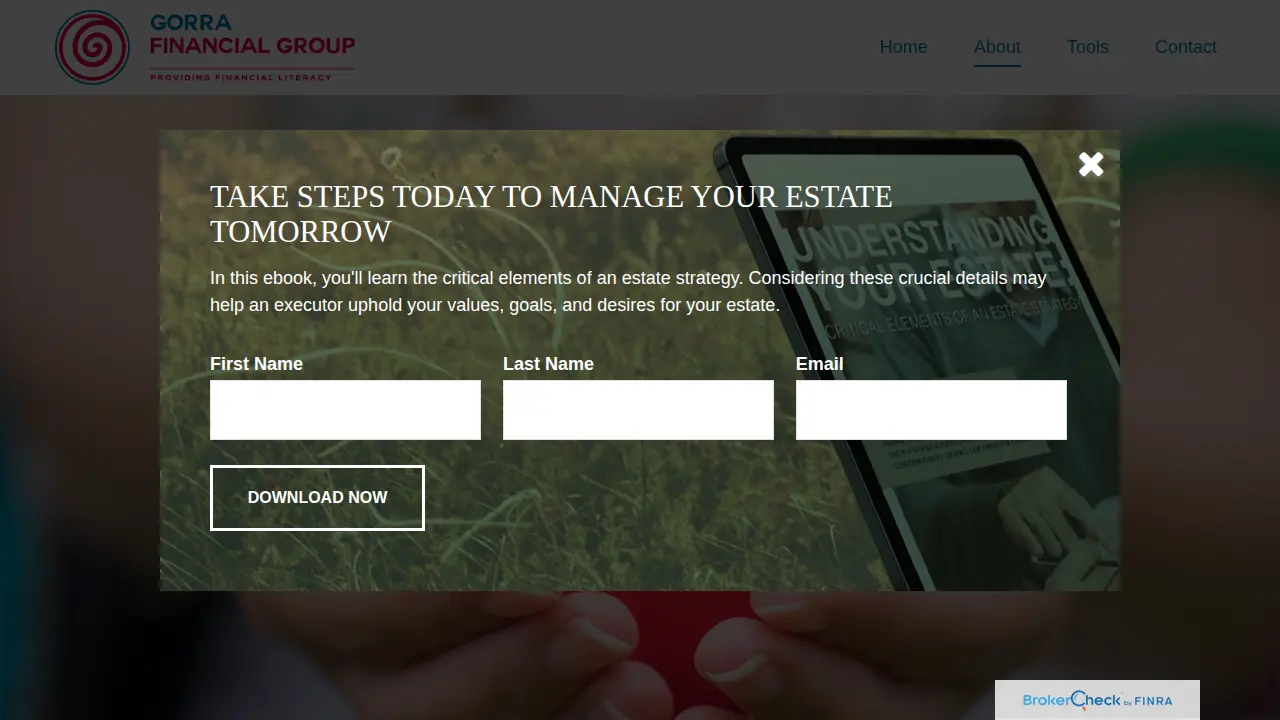 Gorra Financial Group page