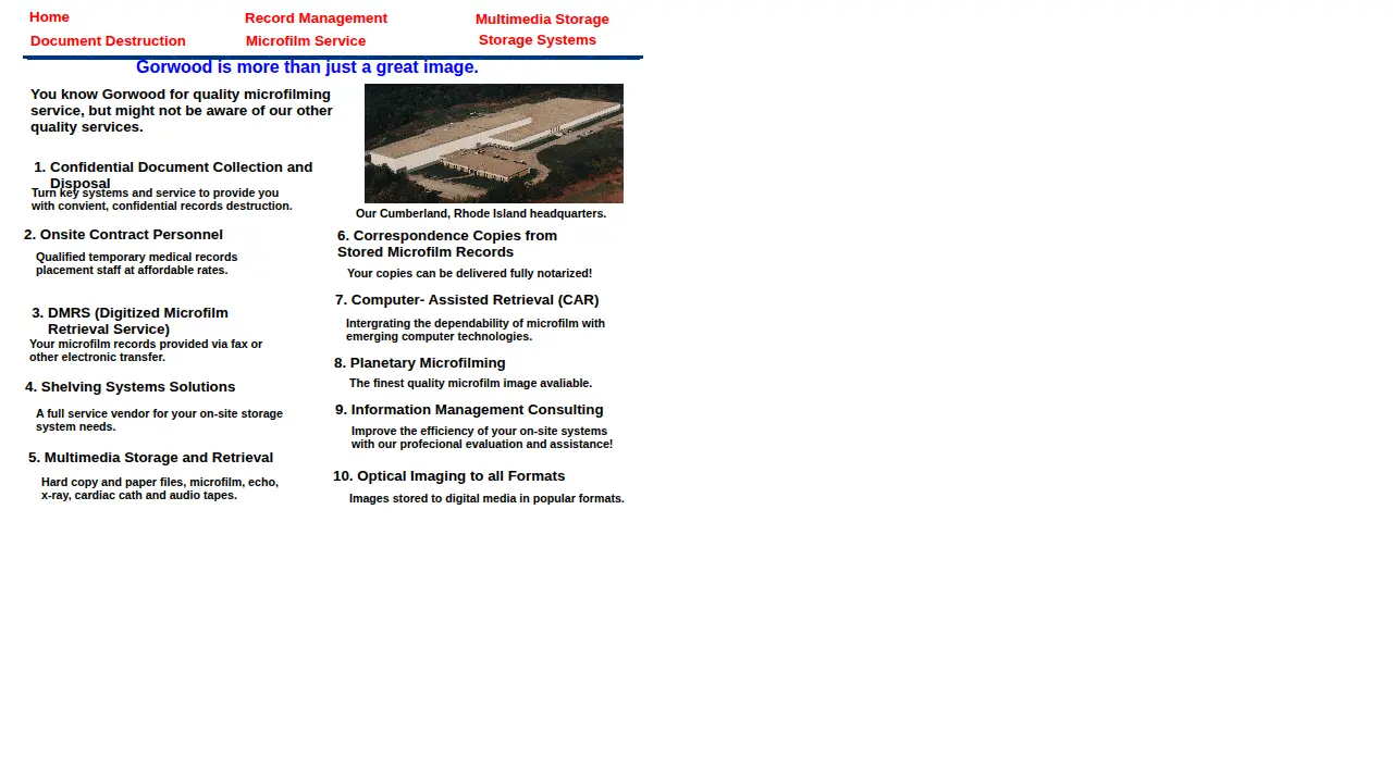 Gorwood Business Services Inc page