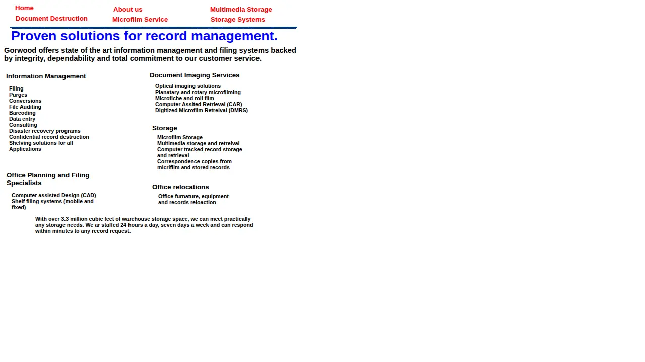 Gorwood Business Services Inc page