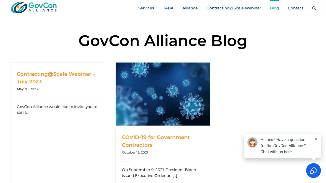 GovCon Alliance page