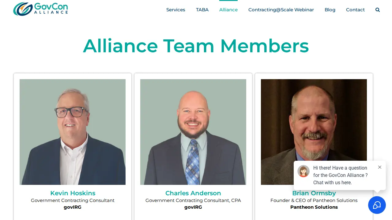 GovCon Alliance page