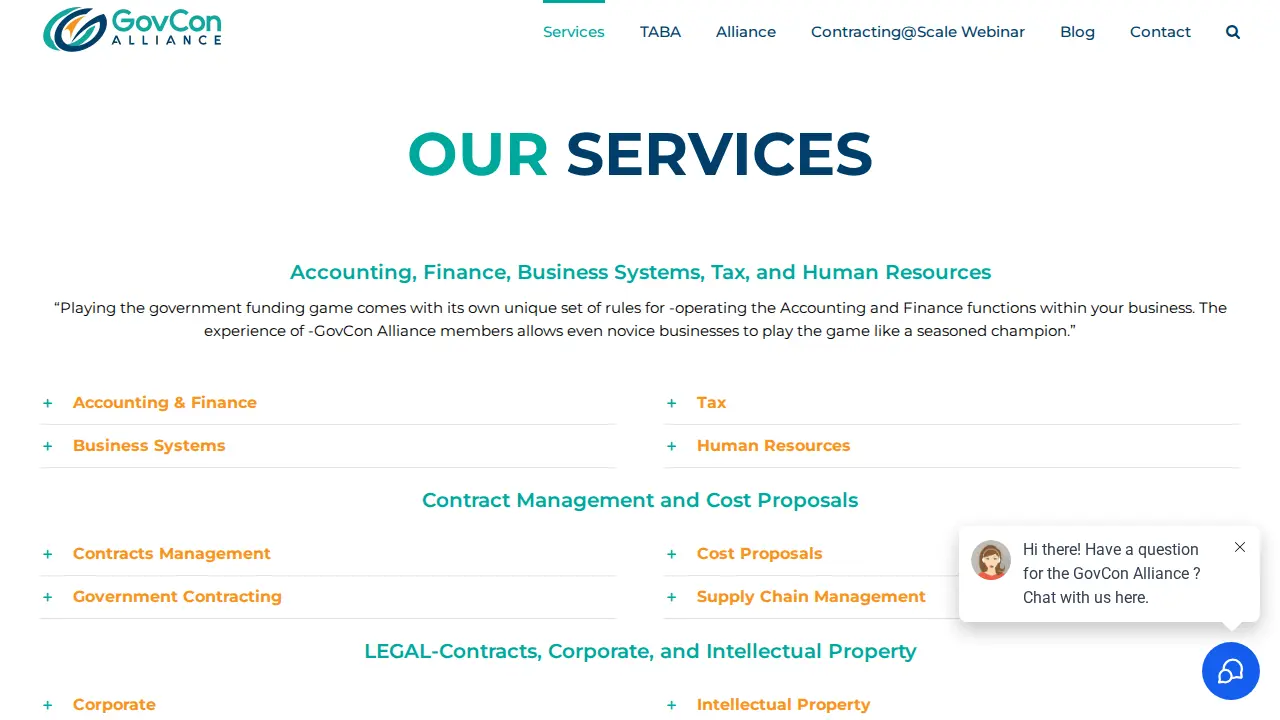 GovCon Alliance page