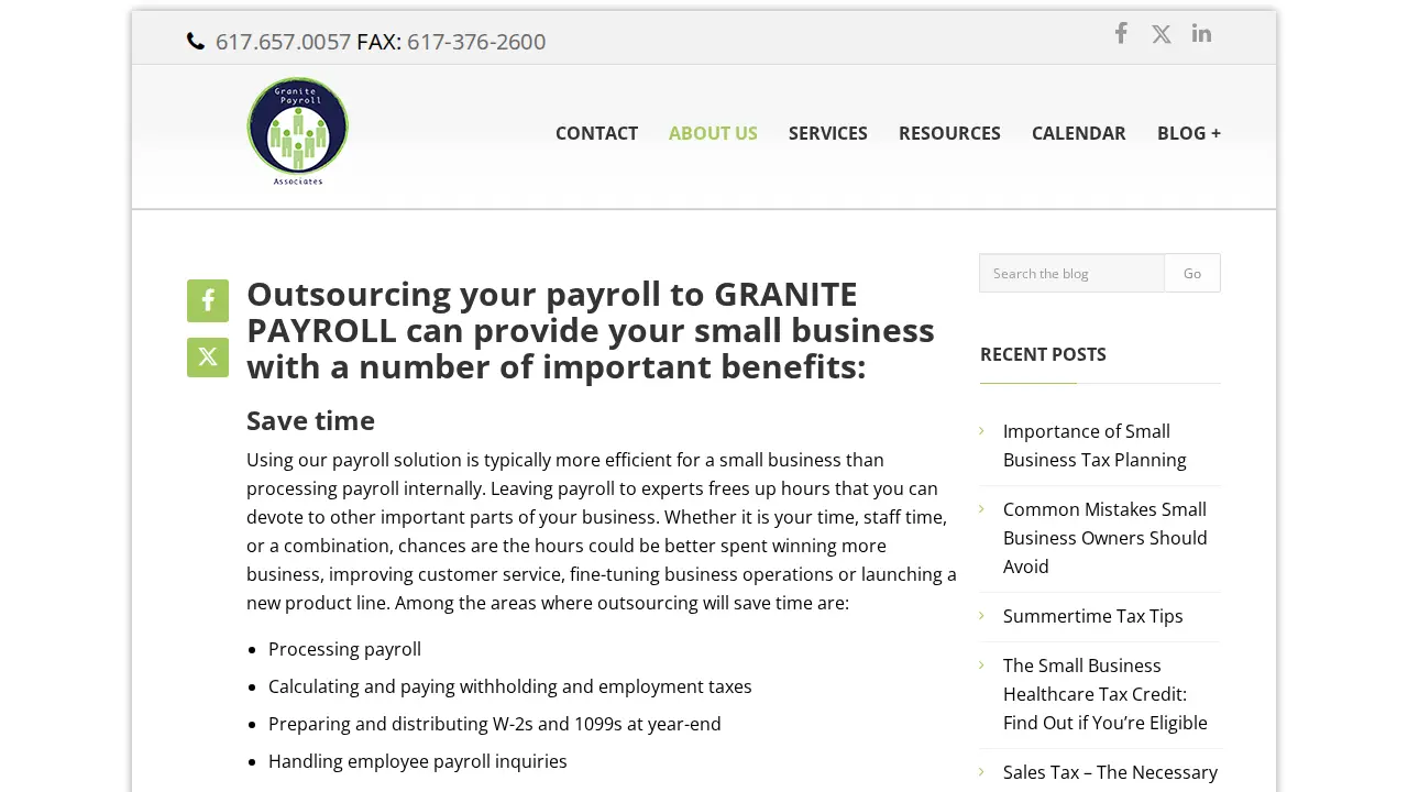 Granite Payroll Associates page