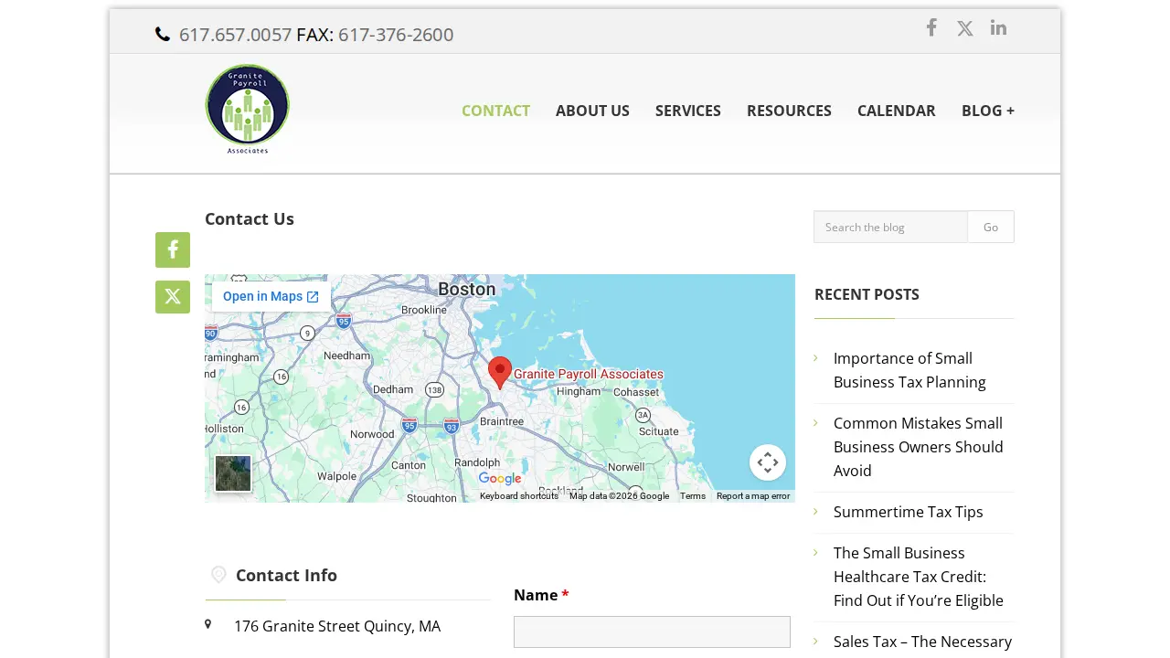 Granite Payroll Associates page