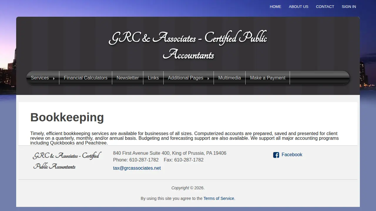 GRC & Associates page