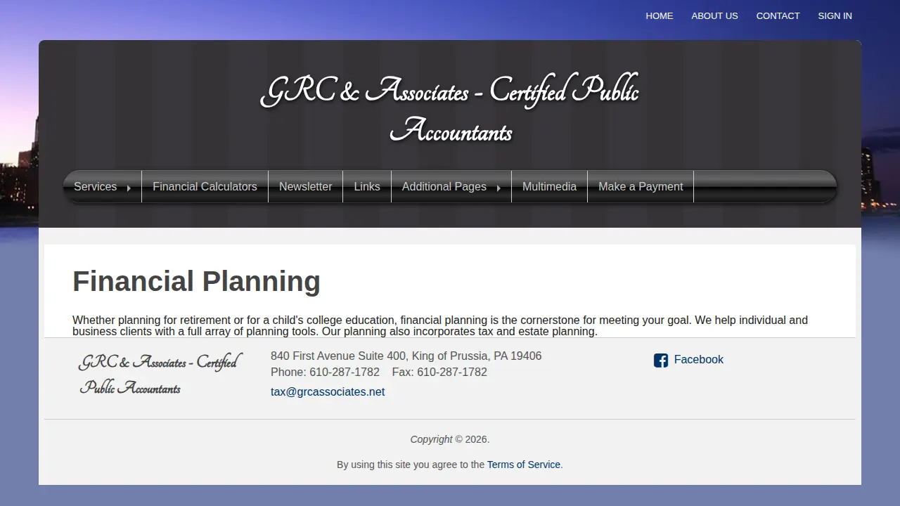 GRC & Associates page