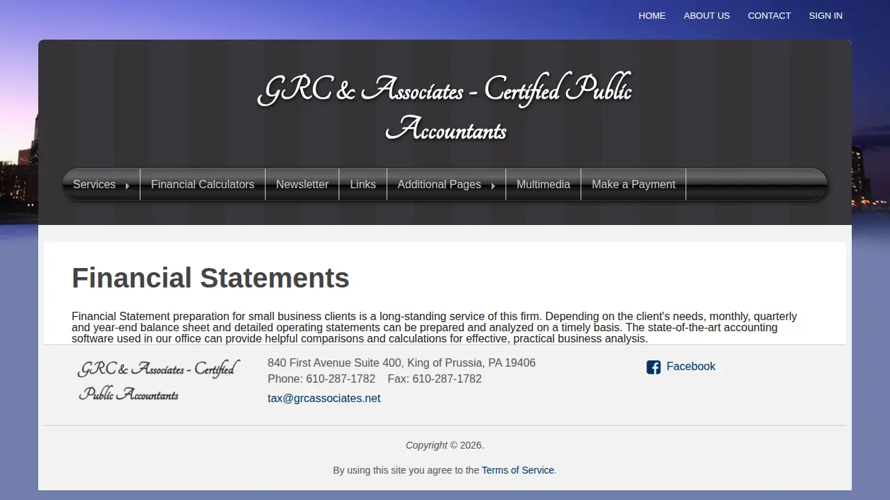 GRC & Associates page