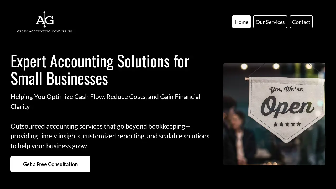 Green Accounting Consulting page