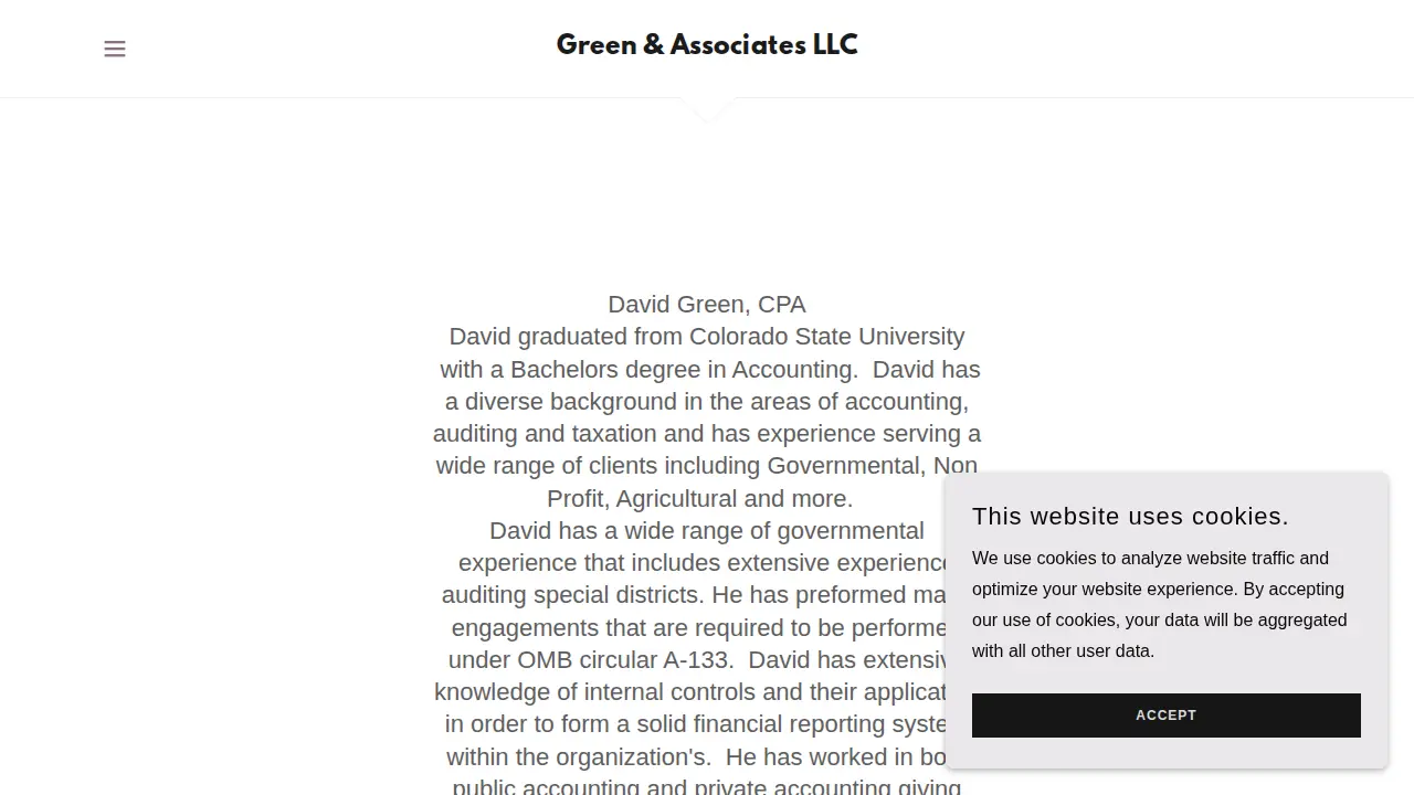 Green & Associates LLC page