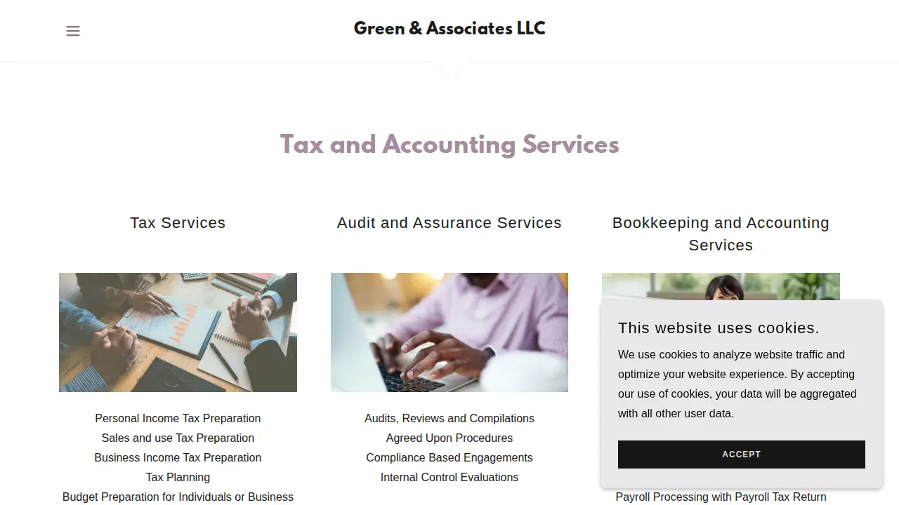 Green & Associates LLC page