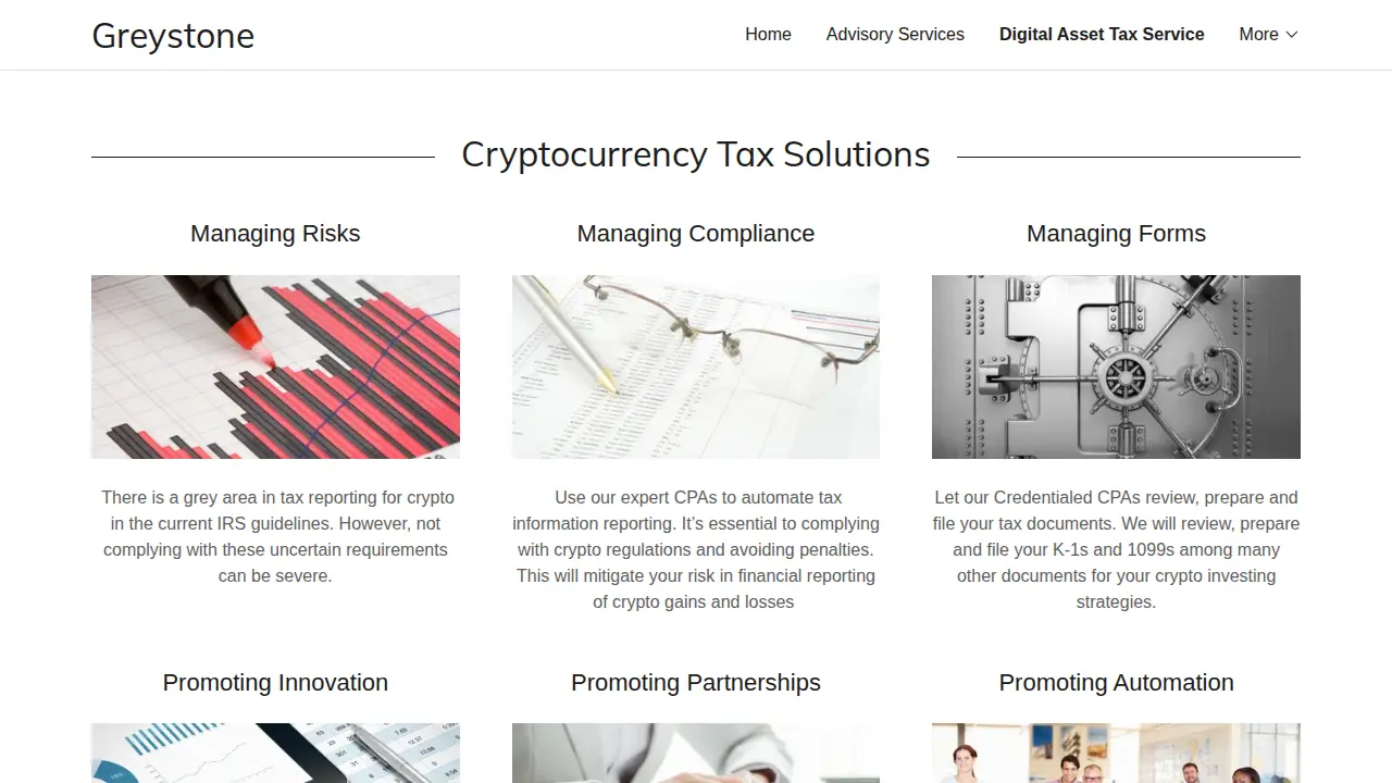 Greystone Consulting, CPA Firm page