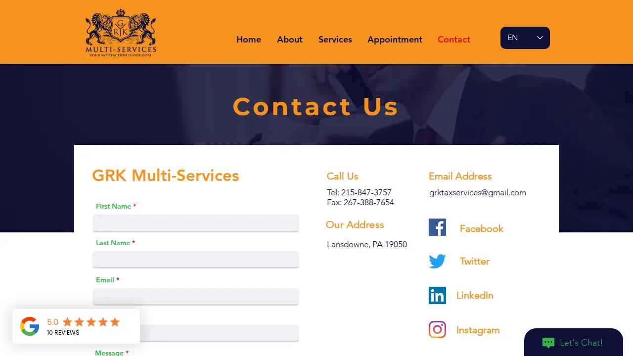 GRK MULTI- SERVICE page