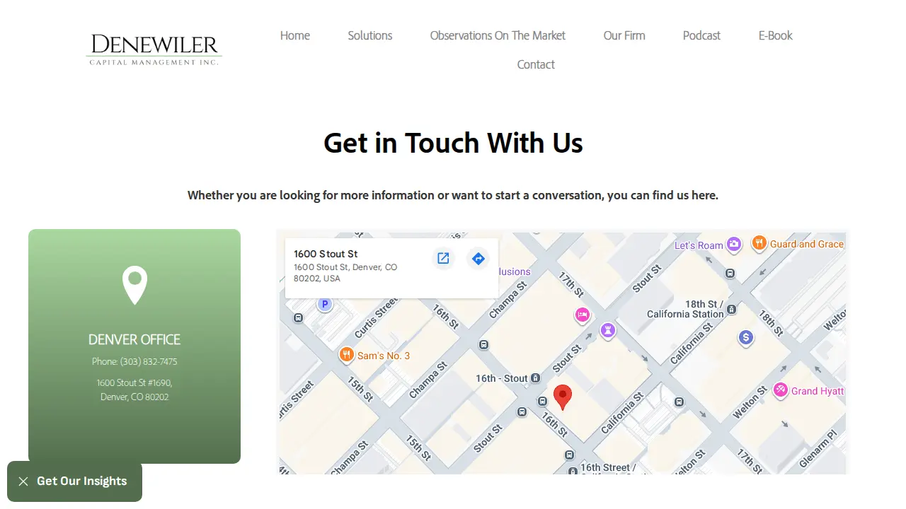 Denewiler Capital Management page