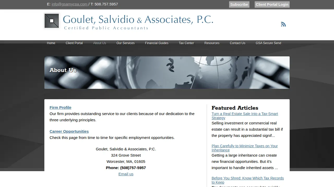 Goulet Salvidio & Associates, CPA page