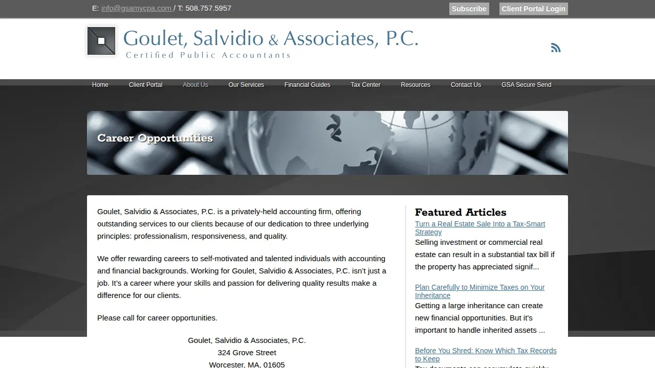 Goulet Salvidio & Associates, CPA page
