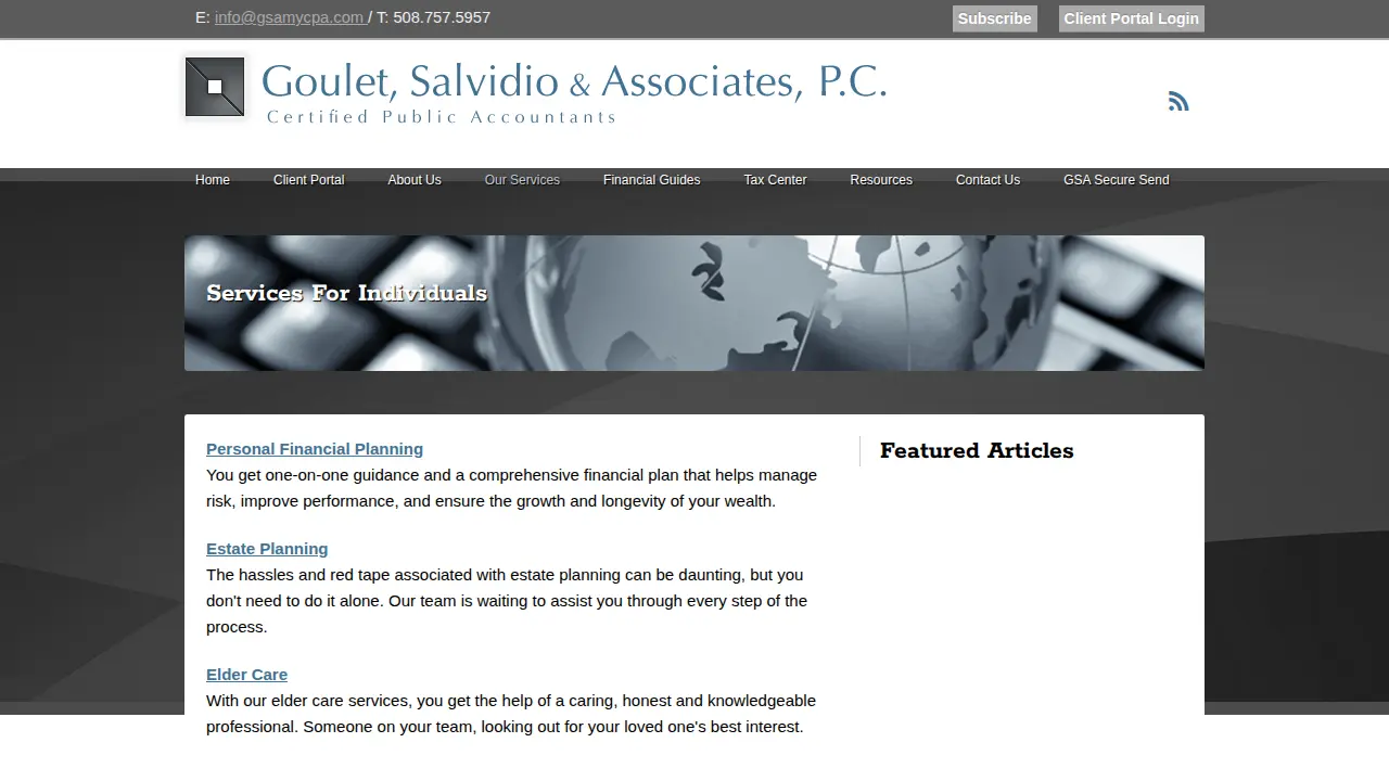 Goulet Salvidio & Associates, CPA page