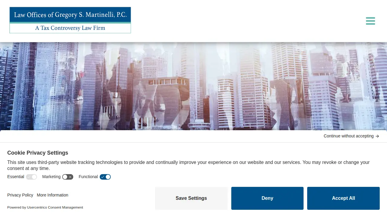 LAW OFFICES OF ​​GREGORY S. MARTINELLI page