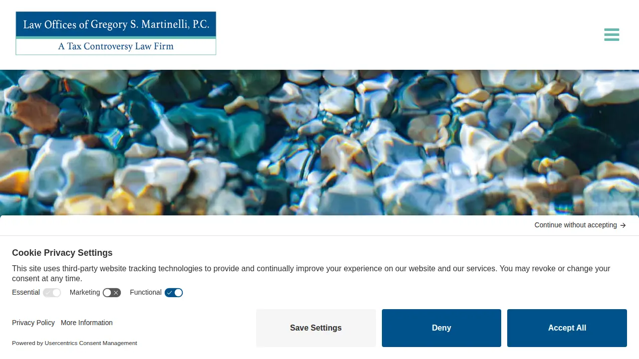 LAW OFFICES OF ​​GREGORY S. MARTINELLI page