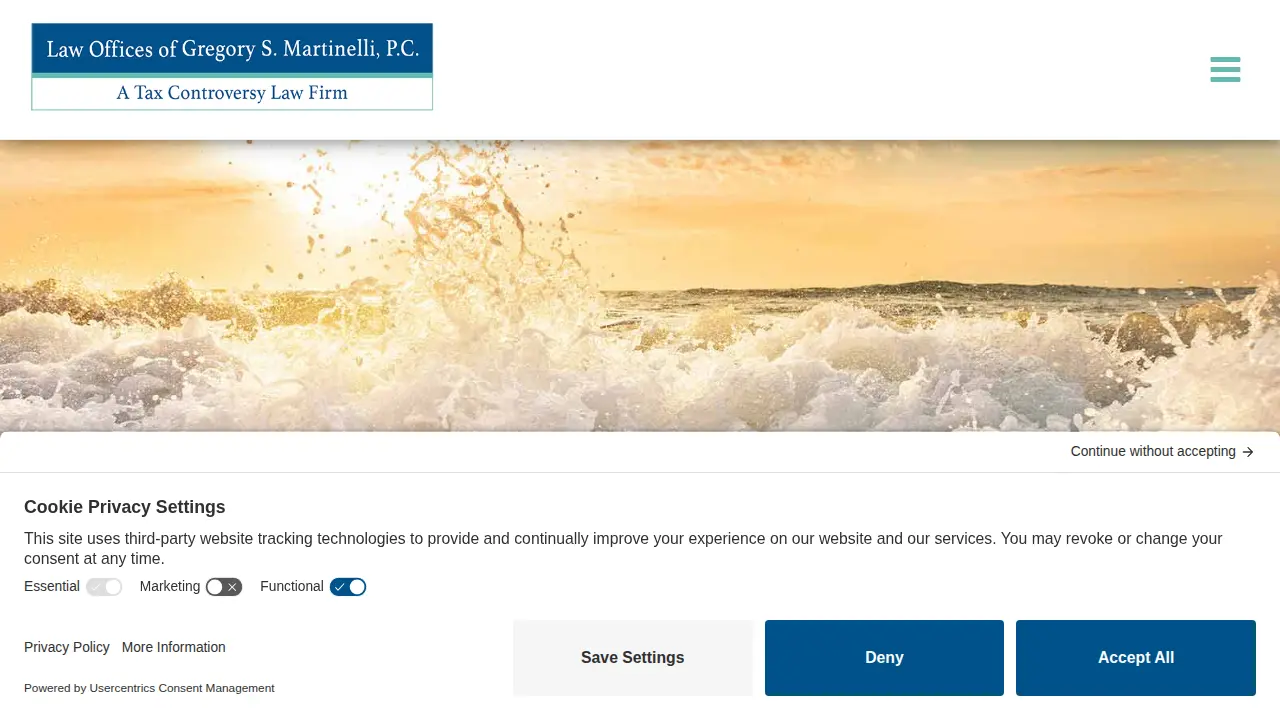 LAW OFFICES OF ​​GREGORY S. MARTINELLI page