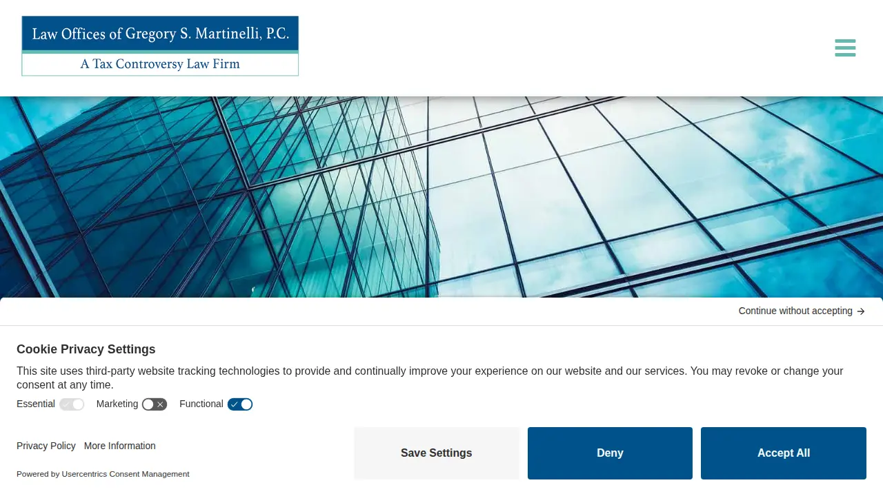 LAW OFFICES OF ​​GREGORY S. MARTINELLI page